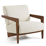 Кресло Avalon White Boucle из массива ореха варинант исполнения - 1 | Loft Concept в Самаре