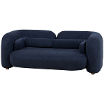 Дизайнерский двухместный диван с мягкими спинкой и подлокотниками синий Madelaine Sofa Blue варинант исполнения - 3 | Loft Concept в Самаре