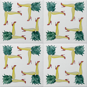 Плитка дизайнерская с рисунком Пина Колада