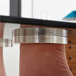 Обеденный стол со стеклянной столешницей и розовыми ножками с тканевой обивкой Wrigley варинант исполнения - 3 | Loft Concept в Самаре