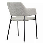 Стул мягкий с подлокотниками Chair Gray Upholstery Boucle варинант исполнения - 3 | Loft Concept в Самаре