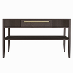 Дизайнерская Консоль с полкой и ящиком Primo Темный орех варинант исполнения - 8 | Loft Concept в Самаре