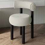 Стул с обивкой букле Pierres Grey Boucle Chair варинант исполнения - 2 | Loft Concept в Самаре