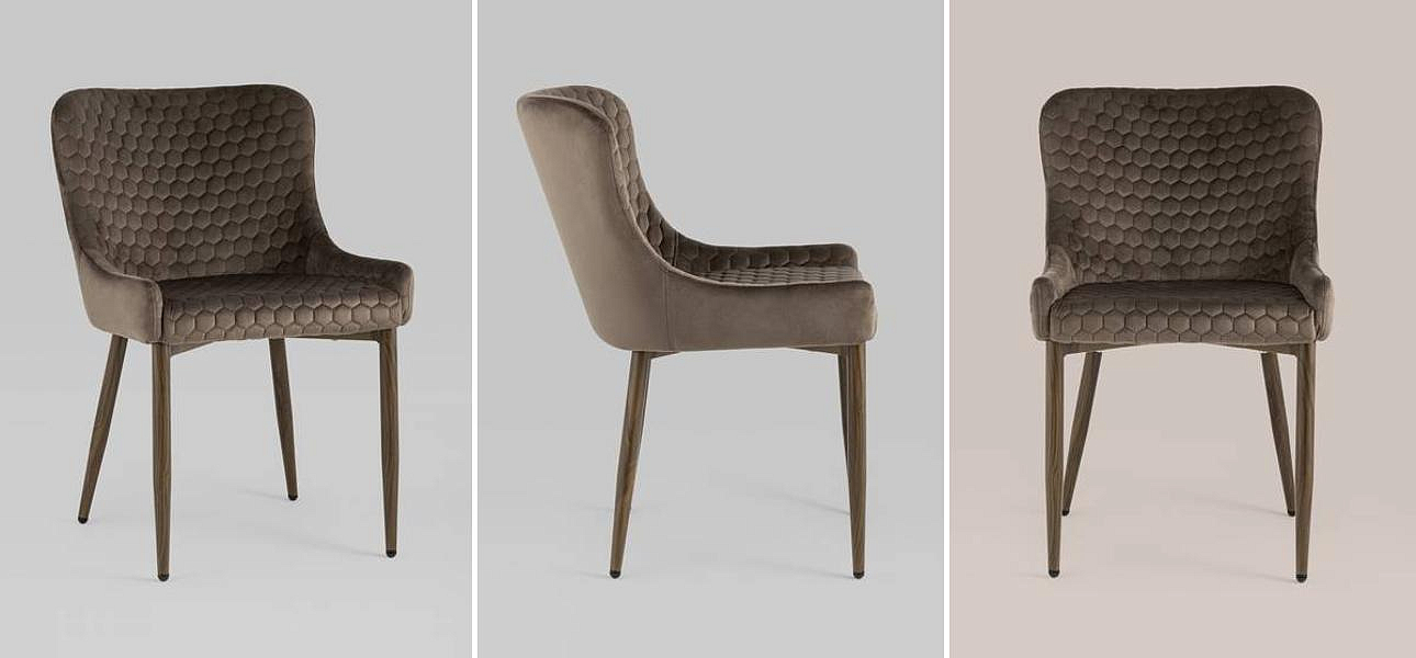 Стул Stitch Honey Chair Коричневый Велюр Стул Stitch Honey Chair Коричневый Велюр - Loft-Concept в Самаре