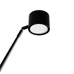 Торшер с изогнутой черной металлической стойкой и цилиндрическим плафоном Davide Groppi варинант исполнения - 10 | Loft Concept в Самаре