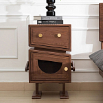 Тумбочка прикроватная с ящиком и дверцей Робот Robot Desk варинант исполнения - 1 | Loft Concept в Самаре