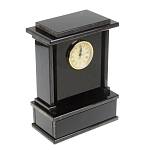 Часы настольные черные из натурального камня Обсидиан Stone Clock варинант исполнения - 2 | Loft Concept в Самаре