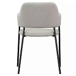Стул мягкий с подлокотниками Chair Gray Upholstery Boucle варинант исполнения - 4 | Loft Concept в Самаре
