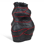 Ваза с красным кожаным жгутом "Красной нитью" варинант исполнения - 1 | Loft Concept в Самаре