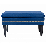Мягкая банкетка на черных ножках с зоной для хранения Casket Blue варинант исполнения - 1 | Loft Concept в Самаре