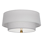 Потолочный светильник круглый серый с тканевым абажуром Ground Gray варинант исполнения - 1 | Loft Concept в Самаре