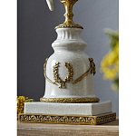 Подсвечник белый Попугай из фарфора с бронзовыми элементами Eden Garden варинант исполнения - 5 | Loft Concept в Самаре