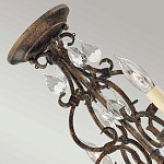 Люстра бронзового цвета с 4-мя лампами и подвесками из оптического стекла в классическом стиле Feiss варинант исполнения - 8 | Loft Concept в Самаре