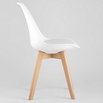 Стул с основой из пластика и мягким сиденьем Arvika White варинант исполнения - 3 | Loft Concept в Самаре