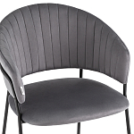 Стул в велюре серого цвета Horizon варинант исполнения - 6 | Loft Concept в Самаре