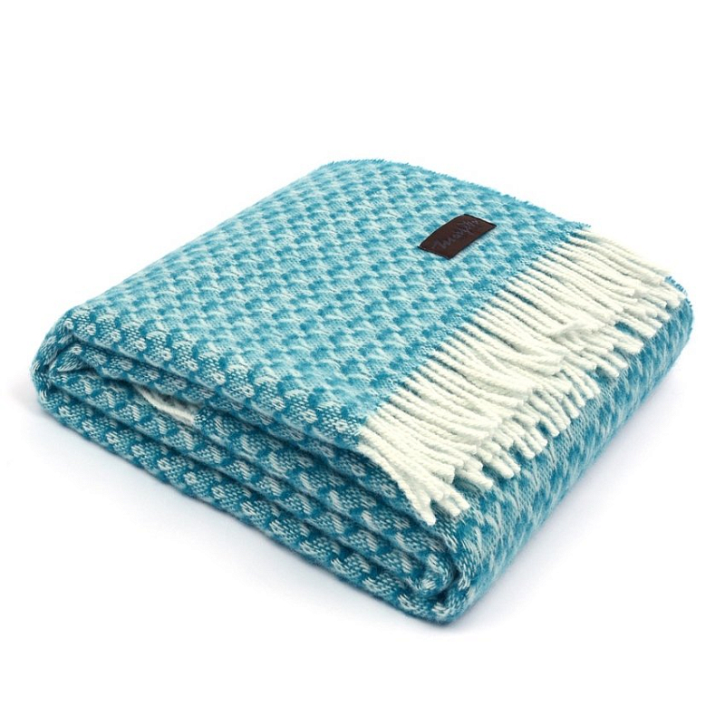 Плед BRIAS TRIANGLE 1510 Marzotto Голубой в Самаре | Loft Concept 