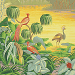 Обои ручная роспись Le Brésil Special Colourway варинант исполнения - 1 | Loft Concept в Самаре