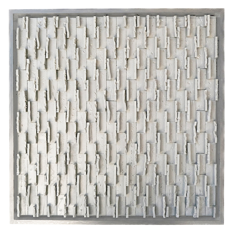 Объемное Панно в индустриальном стиле White City Белый бетон в Самаре | Loft Concept 