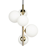 Подвесной светильник с 5-ю белыми шарообразными плафонами Bubble Chandelier варинант исполнения - 3 | Loft Concept в Самаре