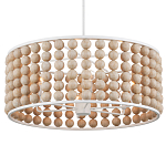 Люстра в форме цилиндра с вставками из деревянных бусин Wooden Beads варинант исполнения - 2 | Loft Concept в Самаре