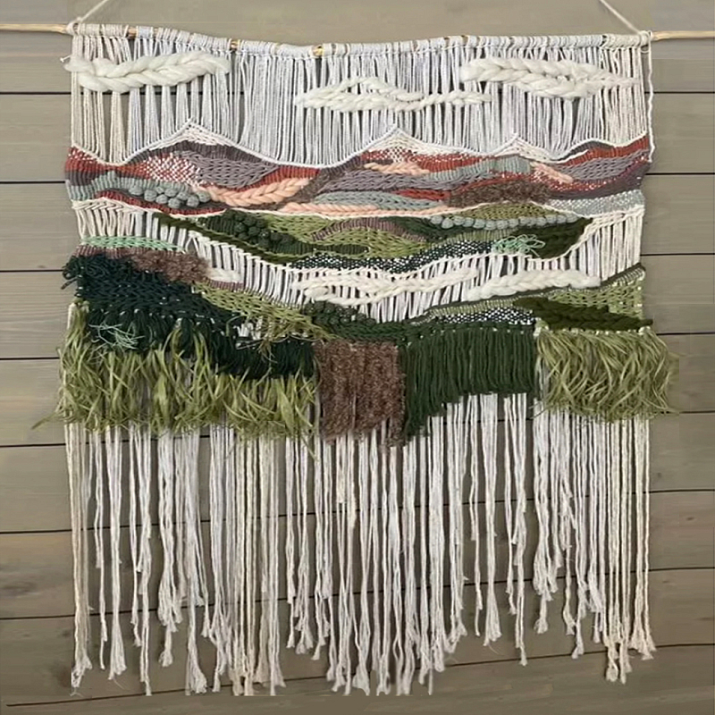  Гобелен Волшебный Лес в зеленых тонах Magic Forest I  Бежевый Зеленый в Самаре | Loft Concept 