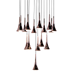 Люстра светодиодная с акриловыми конусообразными плафономи розовое золото Astra 60   варинант исполнения - 1 | Loft Concept в Самаре