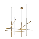 Люстра с 8-ю пересекающимися цилиндрическими плафонами на тонких тросах Trumpet tube варинант исполнения - 6 | Loft Concept в Самаре