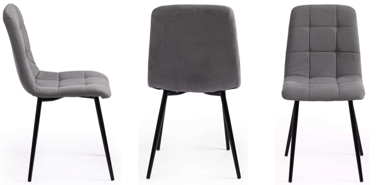 Стул Nancy Velour Grey Chair Стул Nancy Velour Grey Chair - Loft-Concept в Самаре