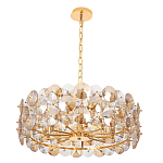 Люстра круглая золотого цвета с круглыми хрустальным элементами Solyria варинант исполнения - 3 | Loft Concept в Самаре