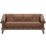 Трехместный диван Duncan винтажная коричневая кожа варинант исполнения - 1 | Loft Concept в Самаре