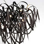 Люстра подвесная с объемной композицией из скрученных лент и металлических цепочек Atlantis Chain варинант исполнения - 5 | Loft Concept в Самаре