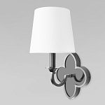 Бра с белым текстильным абажуром и фигурным основанием с зеркальной вставкой Vitorino варинант исполнения - 8 | Loft Concept в Самаре