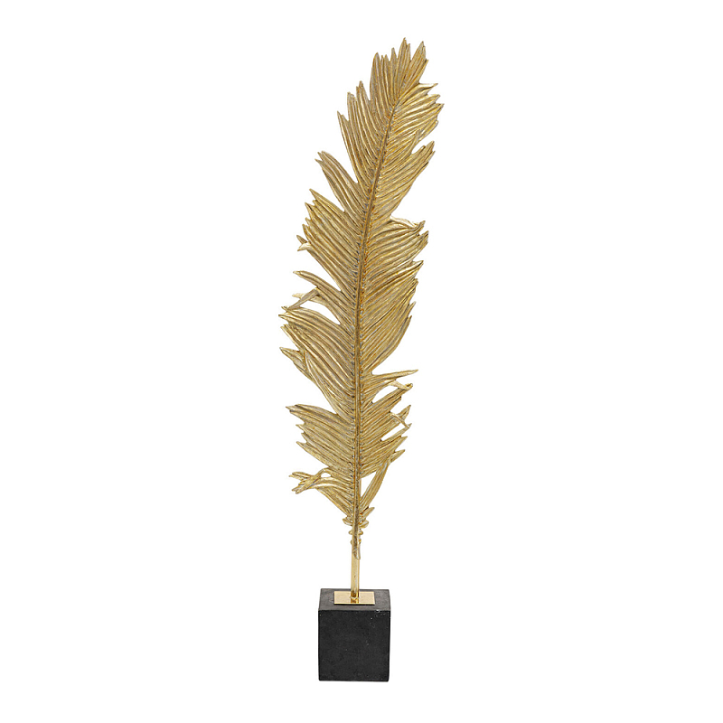 Декоративная статуя из металла Golden Feather Глянцевое золото Черный в Самаре | Loft Concept 