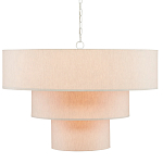 Люстра круглая трехъярусная с тканевыми абажурами Light Soft Glow варинант исполнения - 1 | Loft Concept в Самаре