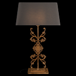 Настольная лампа на ажурном чугунном основании с серым абажуром Openwork Lamp варинант исполнения - 2 | Loft Concept в Самаре