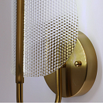 Бра с изогнутым рельефным плафоном Textured Glass варинант исполнения - 4 | Loft Concept в Самаре