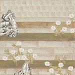 Обои ручная роспись The Art of Learning and Steps for the Flowers by Teo Yang Original colourway on Icefield India tea paper варинант исполнения - 1 | Loft Concept в Самаре