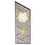 Часы подарочные настольные в виде погона Генерала из натурального камня Змеевик Silver Military Clock варинант исполнения - 7 | Loft Concept в Самаре