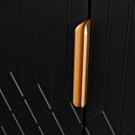 Комод черный округлой формы с рельефным фасадом Black Cut варинант исполнения - 3 | Loft Concept в Самаре