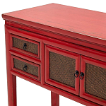 Деревянная консоль в китайском стиле с ящиками и дверцами красная Chinese Console Table варинант исполнения - 4 | Loft Concept в Самаре