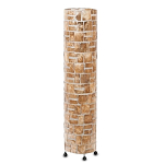 Торшер из перламутра на металлическом каркасе Indonesian Cylinder 2 варинант исполнения - 1 | Loft Concept в Самаре