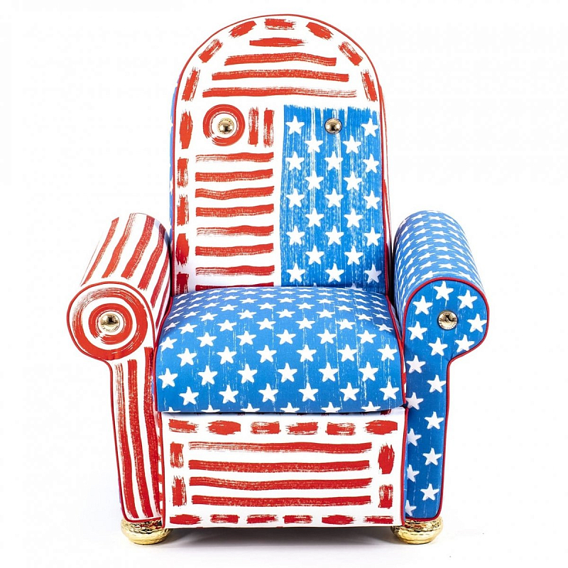 Кресло Seletti Lazy Painter USA Белый Красный Синий Кресло Seletti Lazy Painter USA Белый Красный Синий в Самаре | Loft Concept