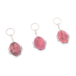 Зеркало брелок складное двухстороннее из натурального камня Родонит Stone Mirrors варинант исполнения - 4 | Loft Concept в Самаре