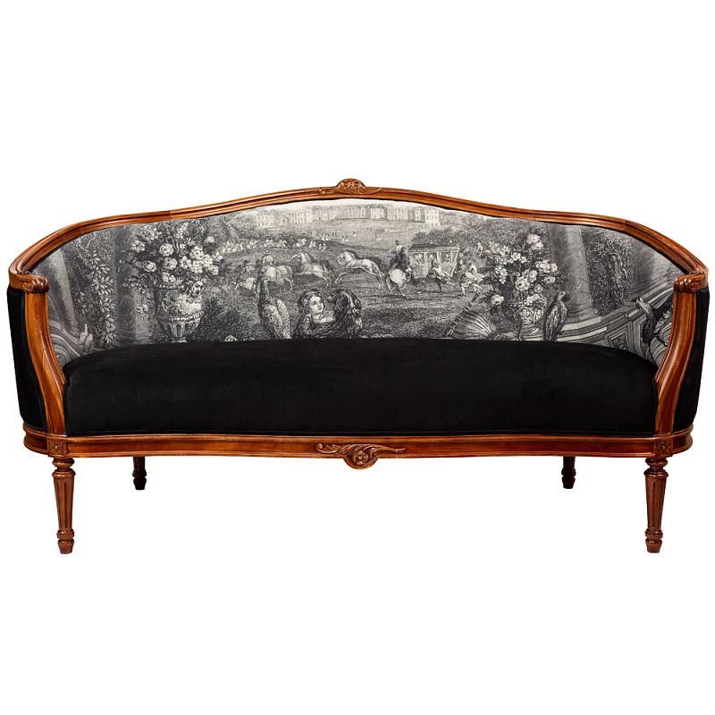Диван Black and White Versailles Sofa Черно-белый Коричневый Диван Black and White Versailles Sofa Черно-белый Коричневый в Самаре | Loft Concept