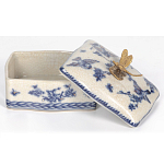 Фарфоровая шкатулка с бронзовой стрекозой Blue and White варинант исполнения - 6 | Loft Concept в Самаре