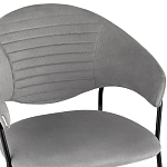 Серый стул с обивкой из искусственной замши Alexis варинант исполнения - 6 | Loft Concept в Самаре