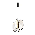 Люстра с гравировкой на акриловых плафонах Gravyura Black D 33 см варинант исполнения - 2 | Loft Concept в Самаре