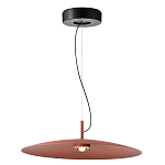 Подвесной светильник круглой формы с коричневым металлическим абажуром Halo Drift варинант исполнения - 1 | Loft Concept в Самаре
