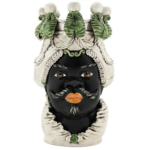 Ваза Abhika Vase Moro Lady Big With Candleholder dark green