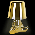 Настольная лампа фигурная золотого цвета с гладким абажуром Высота 16 см Sophia варинант исполнения - 3 | Loft Concept в Самаре